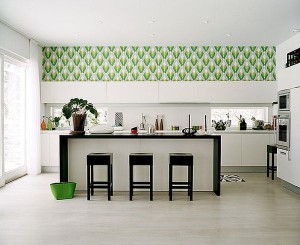 Exotic-green-kitchen-wallpaper-ideas