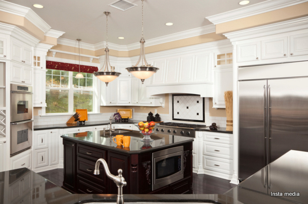 Beautiful Custom Kitchen Interior in a New House