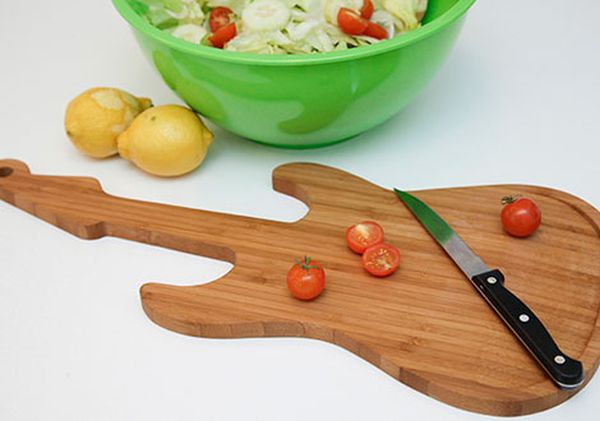 Creative Guitar Cutting Board Design