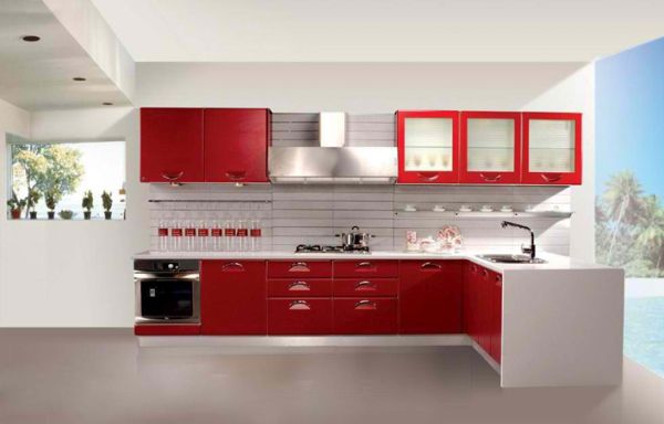 L shaped Modular kitchens