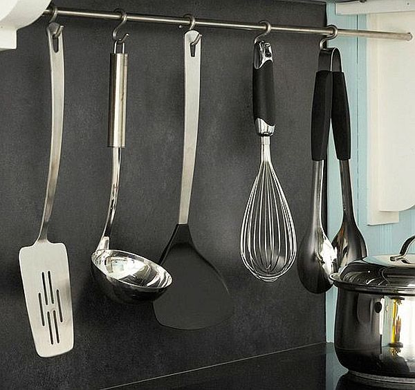 steel rod utensil holder