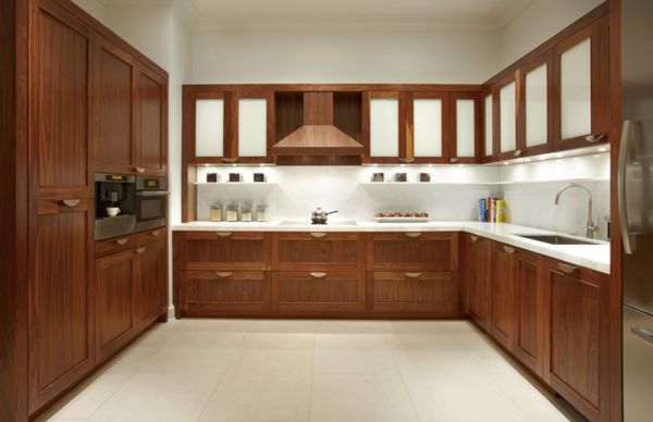 Brown wooden cabinets