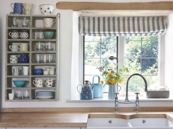 vintage inspired kitchen shelves (3)