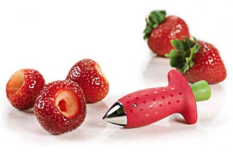 Strawberry stem extractor